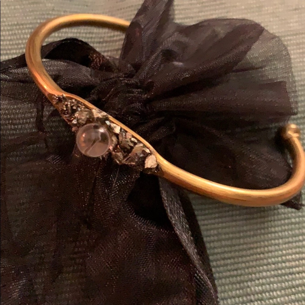 Gold crystal cuff